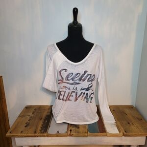 Signorelli White 'Seeing is Believing' Long Sleeve Tee
